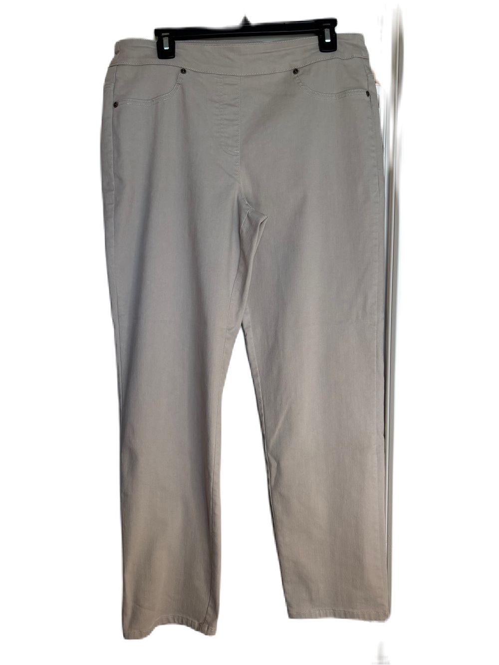Allison Daley Straight-Leg Pants in Light khaki